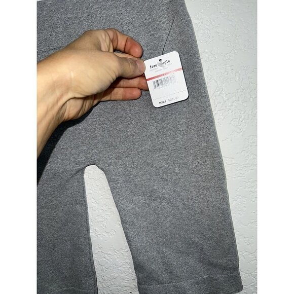 Free People Seamless Bike Short High Rise Heather Gray Shorts Size XS/S NWT B - Picture 5 of 8